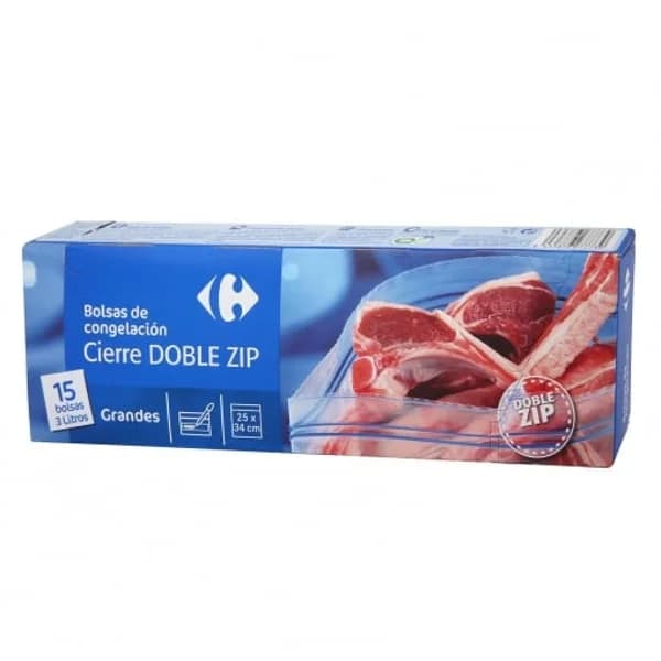 Bolsas de congelación grandes Carrefour 15 ud. - 14.44 ud - Imagen del producto en Findit