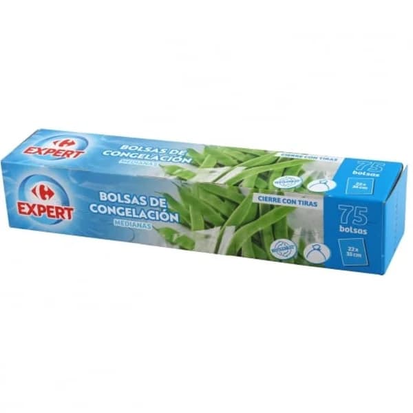 Bolsas de congelación medianas Carrefour 75 ud. - 79 ud - Imagen del producto en Findit