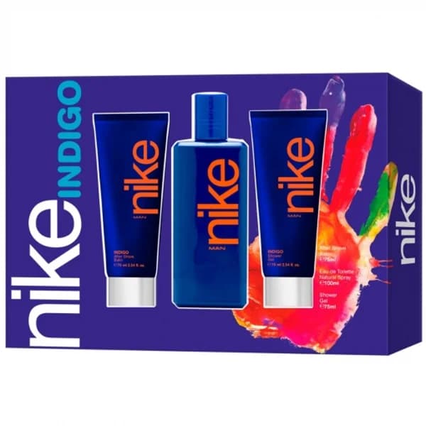 Estuche Nike Indigo Man: colonia 100 ml + after shave 75 ml y gel de ducha 75 ml - 1 ud - Imagen del producto en Findit