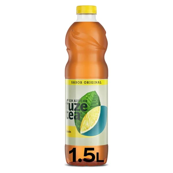 Refresco de té limón sabor original sin azúcar Fuze tea botella 1.5 l - 1.5 l - Imagen del producto en Findit