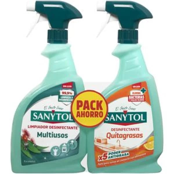 Pack limpiador desifectante multiusos y quitagrasa - 1.5 l - Imagen del producto en Findit