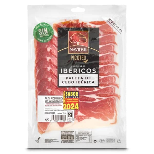 Paleta de cebo ibérico 50% de raza ibérica Navidul sobre 104 g - 1 ud - Imagen del producto en Findit