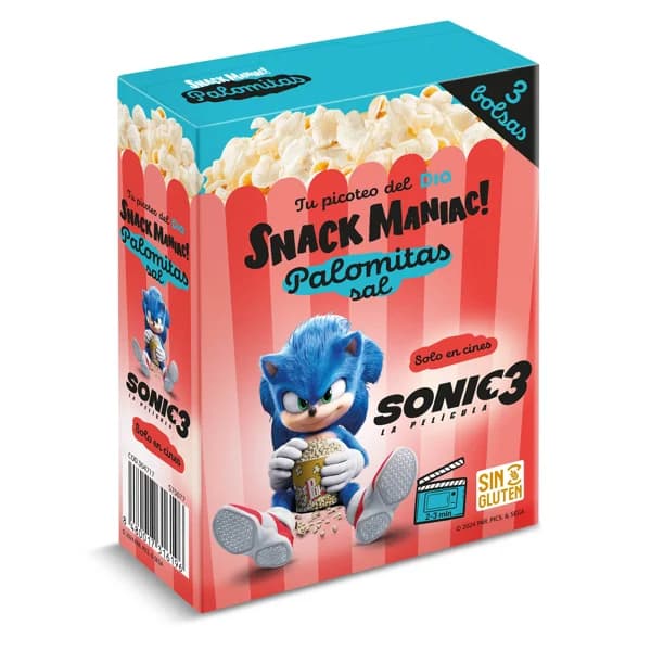 Palomitas con sal Sonic Snack Maniac de Dia caja 270 g - 1 ud - Imagen del producto en Findit