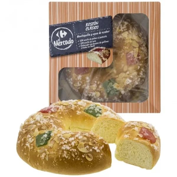 Roscón de Reyes pequeño Carrefour Extra 210 g - 1 ud - Imagen del producto en Findit