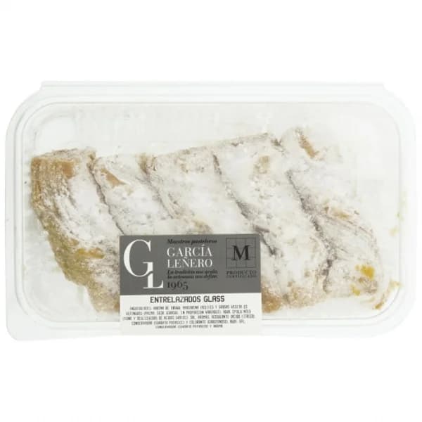 Entrelazados con cobertura de azúcar Glass García Leñero 200 g - 0.2 kg - Imagen del producto en Findit