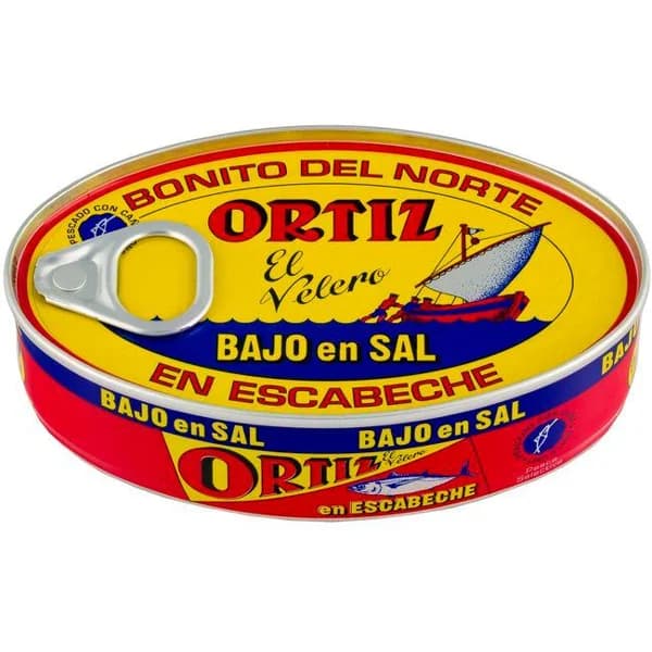 Bonito del norte en escabeche bajo en sal ORTIZ, lata 112 g - 1 ud - Imagen del producto en Findit