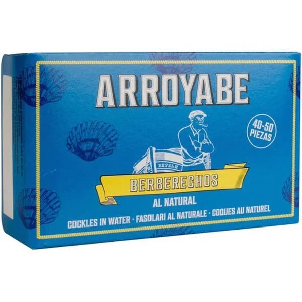 Berberechos al natural 40/50 piezas ARROYABE, lata 63 g - 1 ud - Imagen del producto en Findit