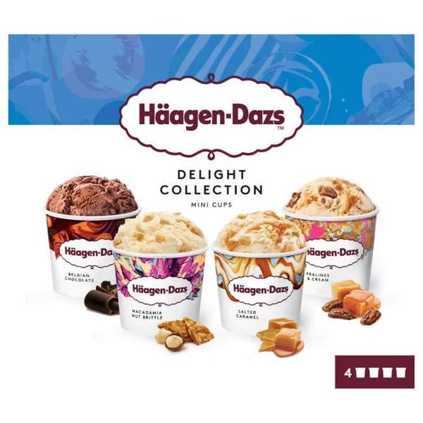 Helado Delight Collection HAAGEN DAZS, caja 320 g - 0.32 kg - Imagen del producto en Findit