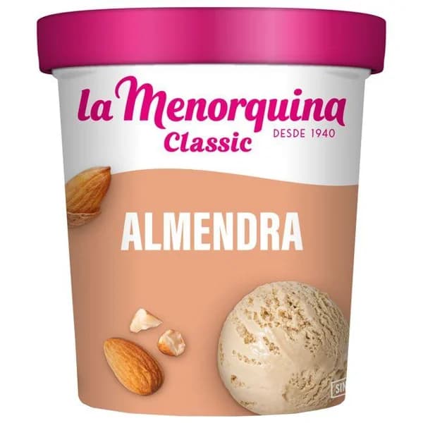 Helado de almendra LA MENORQUINA, tarrina 300 g - 0.3 kg - Imagen del producto en Findit