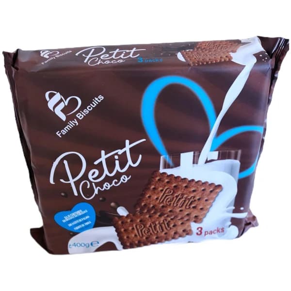 Galleta petit choco FAMILY BISCUITS, paquete 400 g - 1 ud - Imagen del producto en Findit
