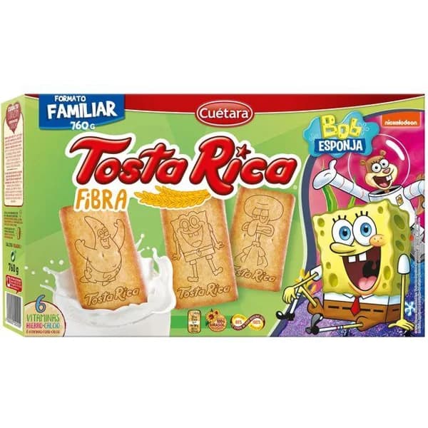 Galleta Tosta Rica fibra CUÉTARA, caja 760 g - 1 ud - Imagen del producto en Findit