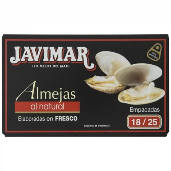 Almejas al natural 18/25 Javimar 47 g. - 1 ud - Imagen del producto en Findit