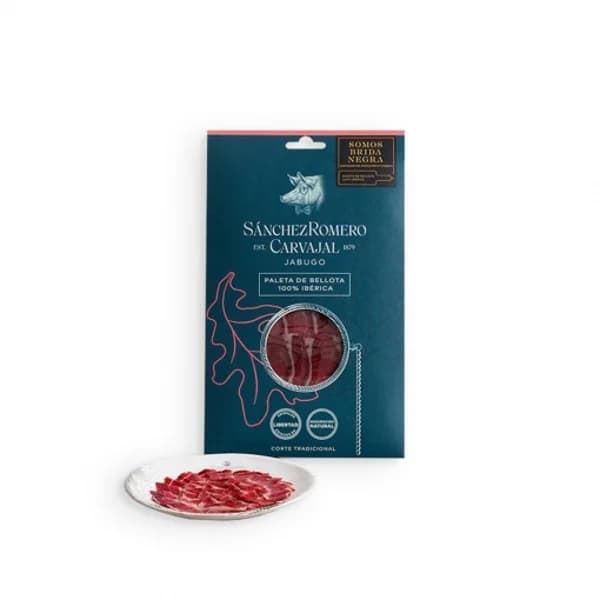 Paleta de Bellota Ibérica 100% Raza Ibérica en lonchas Sánchez Romero Carvajal 70 g - 0.07 kg - Imagen del producto en Findit