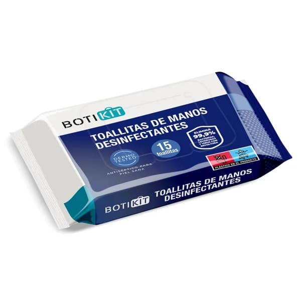 Toallitas de manos desinfectantes Botikit de Dia bolsa 15 unidades - 14.14 ud - Imagen del producto en Findit