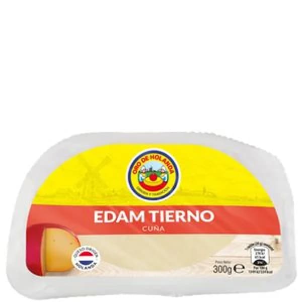 Queso edam tierno 300 g - 0.3 kg - Imagen del producto en Findit