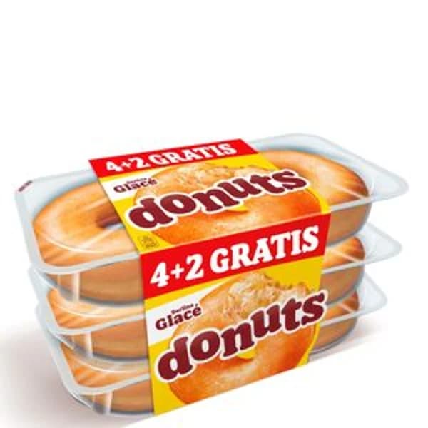 Donuts glacé 4+2 unidades 312 g - 0.25 kg - Imagen del producto en Findit