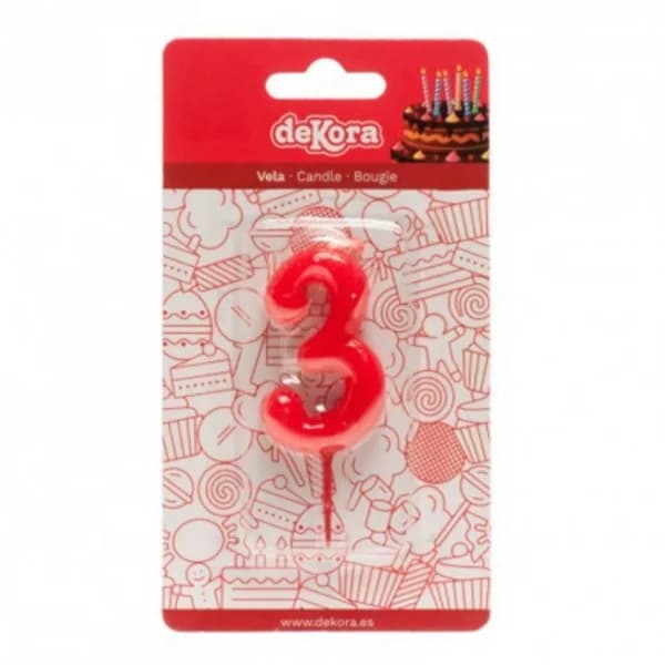 Vela comic Nº 3 Dekora 1 ud - 1 ud - Imagen del producto en Findit