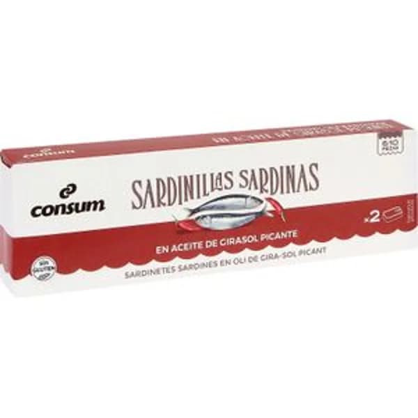 Sardinillas Picantes en Aceite de Girasol - 0.13 kg - Imagen del producto en Findit