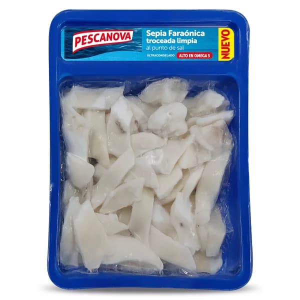 Sepia faraónica troceada al punto de sal Pescanova bandeja 300 g - 1 ud - Imagen del producto en Findit