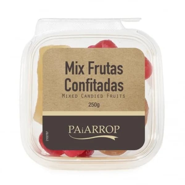 Surtido de frutas confitadas (naranja, mandarina, calabazate, limón y cereza) 250 g - 1 ud - Imagen del producto en Findit