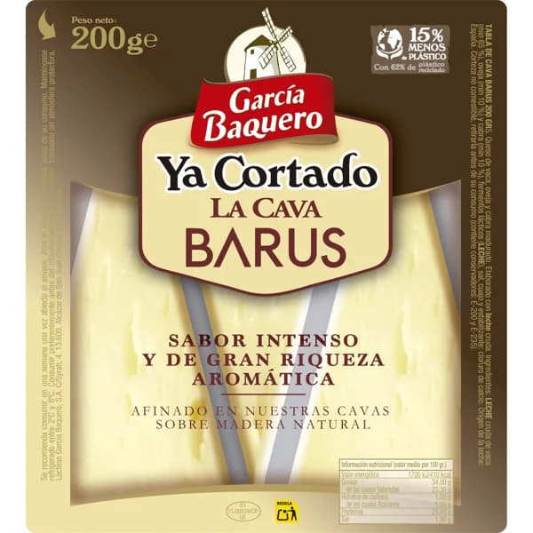 Queso la Cava Barus Ya Cortado - 0.2 kg - Imagen del producto en Findit