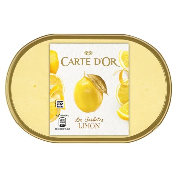 Helado Carte D'Or Sorbete Limón Tarrina 1L - 1 ud - Imagen del producto en Findit