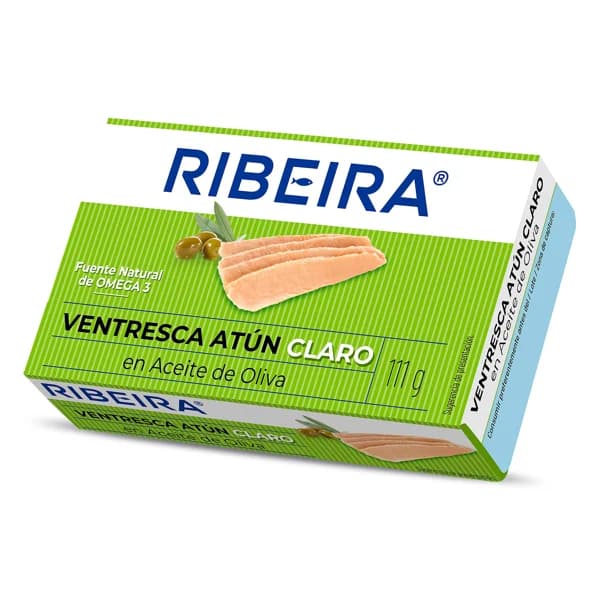 Ventresca de atún claro en aceite de oliva Ribeira lata 73 g - 0.07 kg - Imagen del producto en Findit