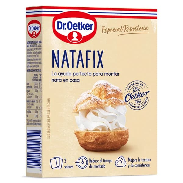 Preparado para montar nata natafix Dr. Oetker caja 30 g - 0.03 kg - Imagen del producto en Findit