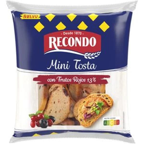 Mini tosta con frutos rojos 13% 100 g - 0.1 kg - Imagen del producto en Findit