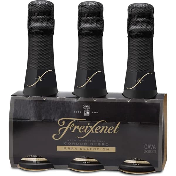 Cava Brut Cordon Negro Mini Do Cava P-3 - 0.53 l - Imagen del producto en Findit