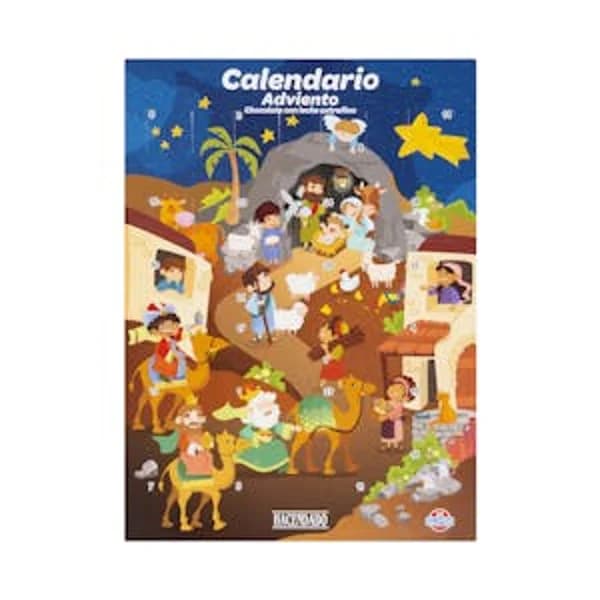 Calendario de Adviento Navidad Hacendado con chocolatinas de chocolate con leche - 1 ud - Imagen del producto en Findit