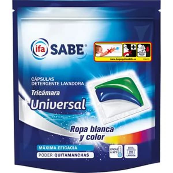 Detergente tricamara en cápsulas 20 lavados - 20.24 ud - Imagen del producto en Findit