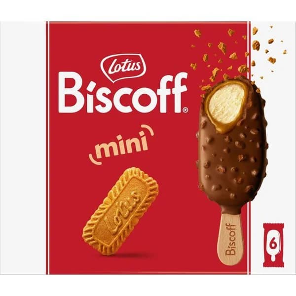 Mini helado de galleta de chocolate leche LOTUS, caja 276 g - 0.28 kg - Imagen del producto en Findit