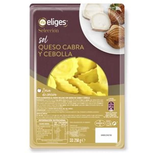 Pasta fresca con queso de cabra y cebolla 250 g - 0.25 kg - Imagen del producto en Findit