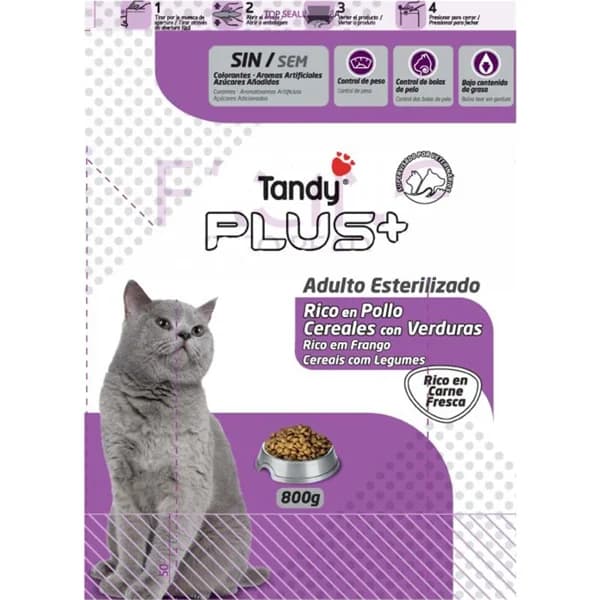 Comida Gato Pollo Fresco y Cereales - 0.8 kg - Imagen del producto en Findit