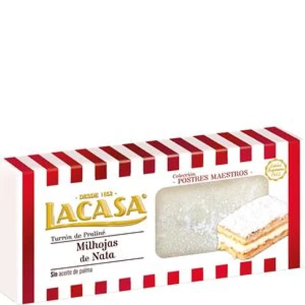 Turrón milhojas nata 200g - 0.2 kg - Imagen del producto en Findit