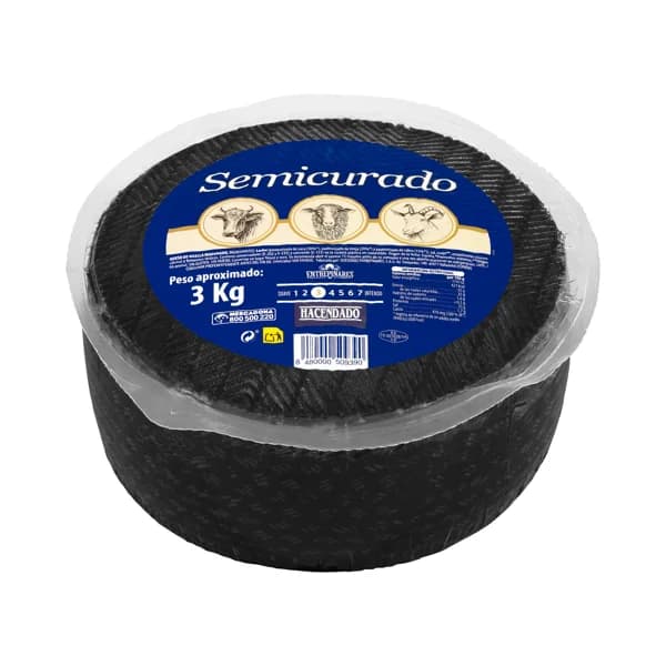 Queso mezcla semicurado Hacendado - 3 kg - Imagen del producto en Findit