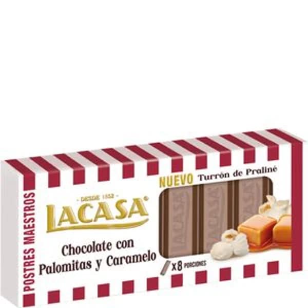Turrón chocolate con palomitas y caramelo 200 g - 1 ud - Imagen del producto en Findit