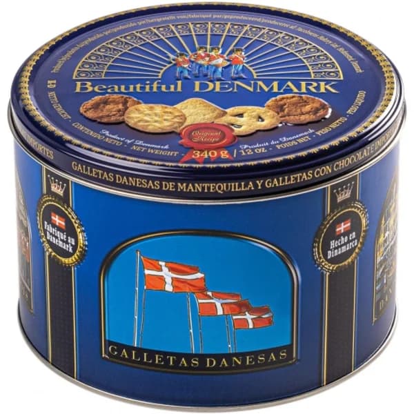 Galletas danesas surtidas de mantequilla y chocolate Beautiful Denmark 340 g. - 1 ud - Imagen del producto en Findit