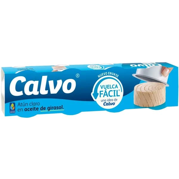 Atún claro en aceite de girasol CALVO, pack 4x65 g - 1 ud - Imagen del producto en Findit