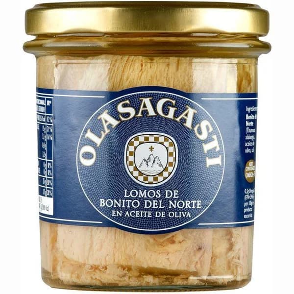 Lomos de bonito en aceite de oliva OLASAGASTI, frasco 315 g - 1 ud - Imagen del producto en Findit