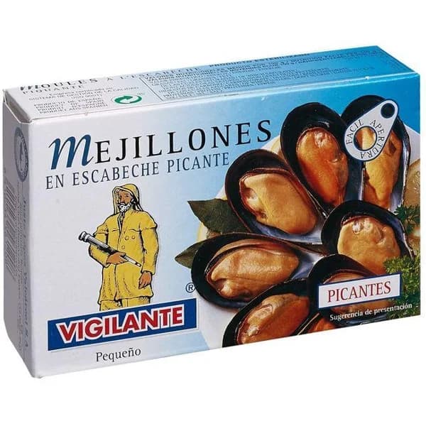 Mejillón en escabeche picante VIGILANTE, lata 115 g - 1 ud - Imagen del producto en Findit