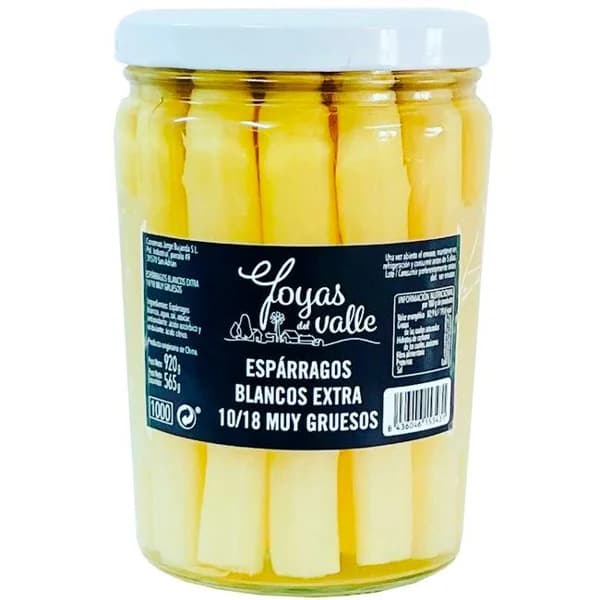 Espárrago extra 10/18 JOYAS DEL VALLE, frasco 565 g - 1 ud - Imagen del producto en Findit