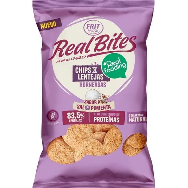 Chips de lenteja y pimienta FRIT RAVICH, bolsa 80 g - 1 ud - Imagen del producto en Findit