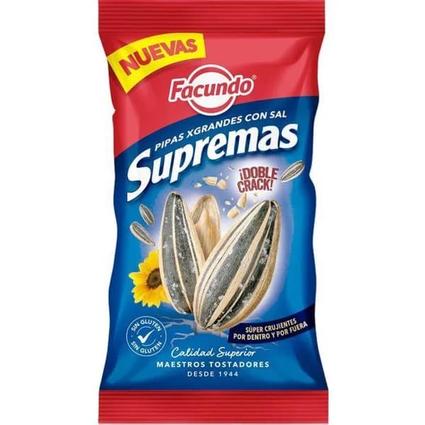 Pipas con sal supremas FACUNDO, bolsa 45 g - 1 ud - Imagen del producto en Findit