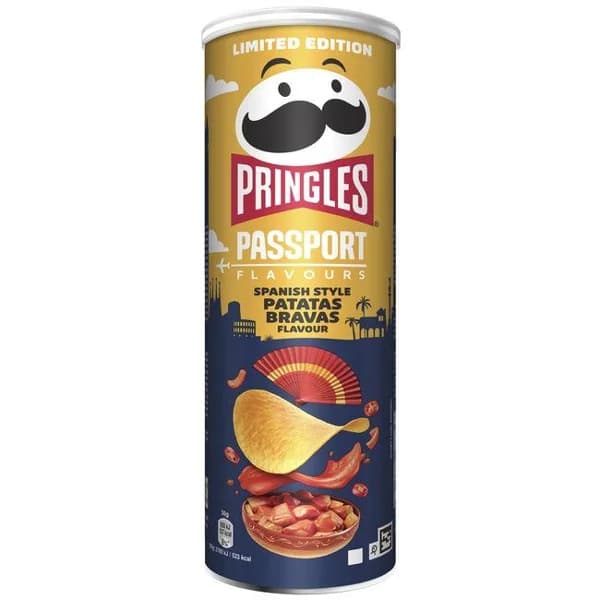 Patatas passpor sabor patatas bravas PRINGLES, lata 165 g - 1 ud - Imagen del producto en Findit