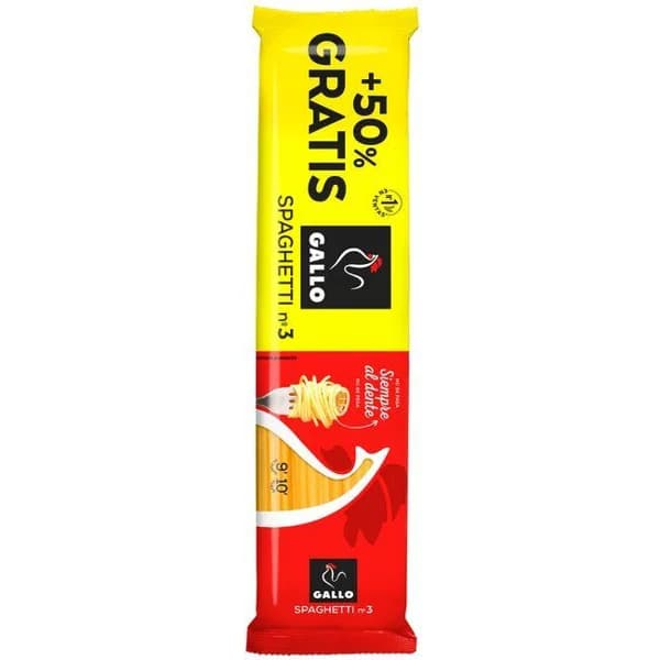 Spaguetti Nº 3 GALLO, paguete 450 g + 50% Gratis - 1 ud - Imagen del producto en Findit