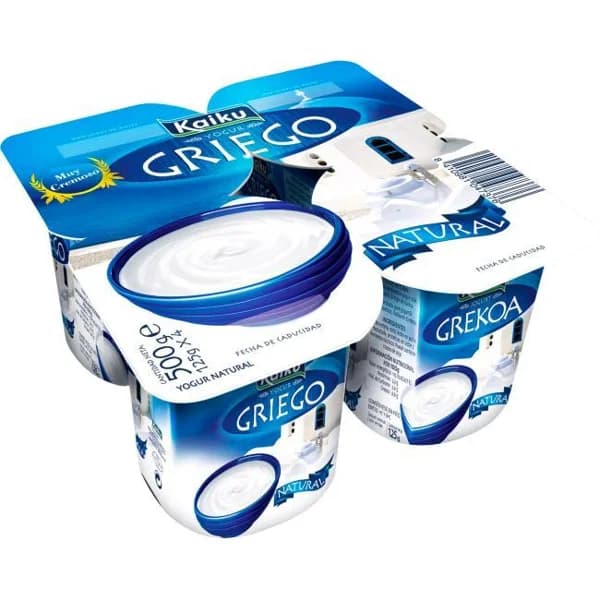 Yogur griego natural KAIKU, pack 4x125 g - 1 ud - Imagen del producto en Findit