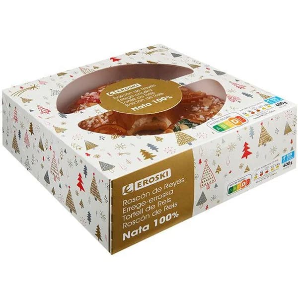 Roscón de nata 100% EROSKI, 400 g - 1 ud - Imagen del producto en Findit