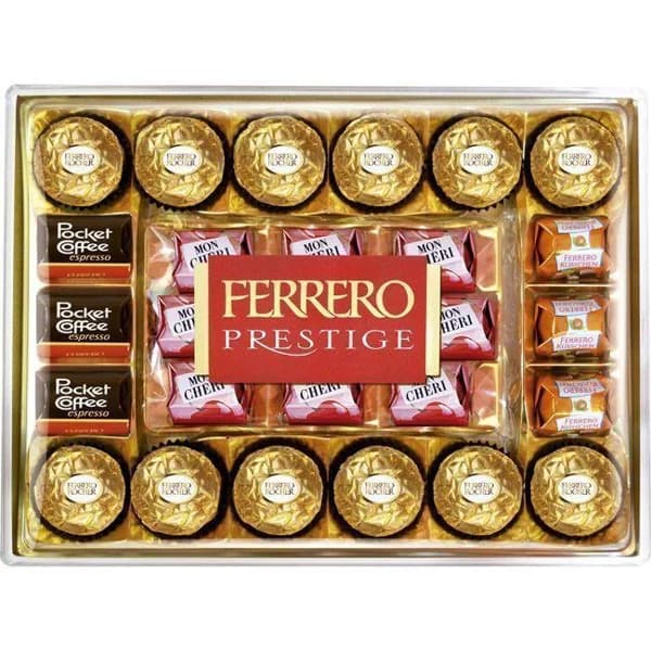 Bombones T28 FERRERO PRESTIGE, 28 uds, caja 329 g - 1 ud - Imagen del producto en Findit